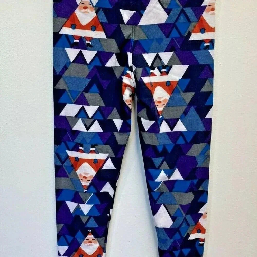 LULAROE Child Stretchy Slim Fit Lot of 2 Casual Holiday Theme Legging Pants - Picture 4 of 8